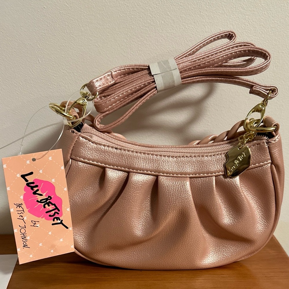 Luv Betsey By Betsey Johnson Women's Cutie Blush Crossbody with Chain Detail